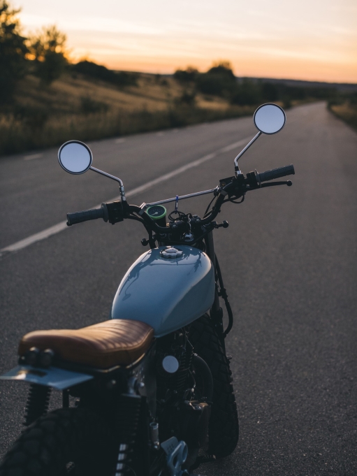 Pennsylvania motorcycle on open road